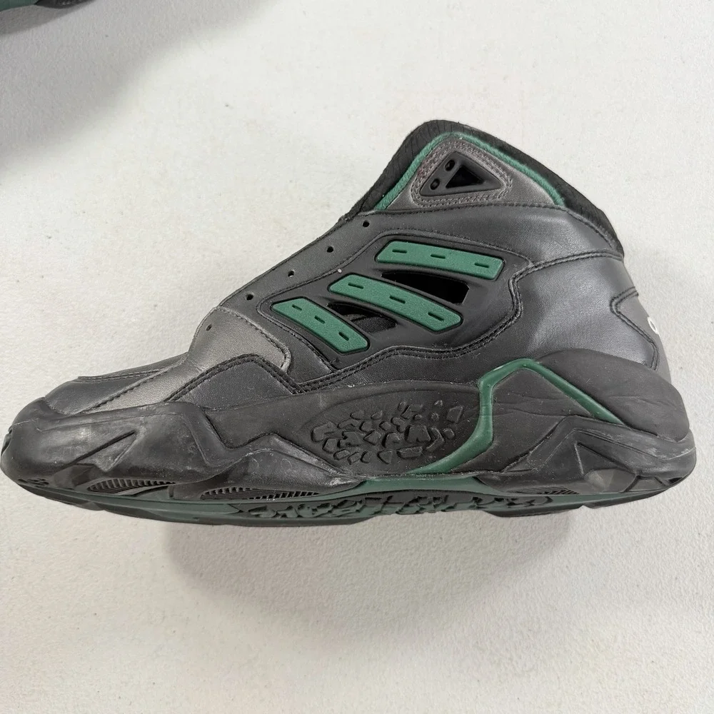 Vintage 1993 Adidas Streetball 2‎ Men's Basketball Shoes Black Green Size 9.5
